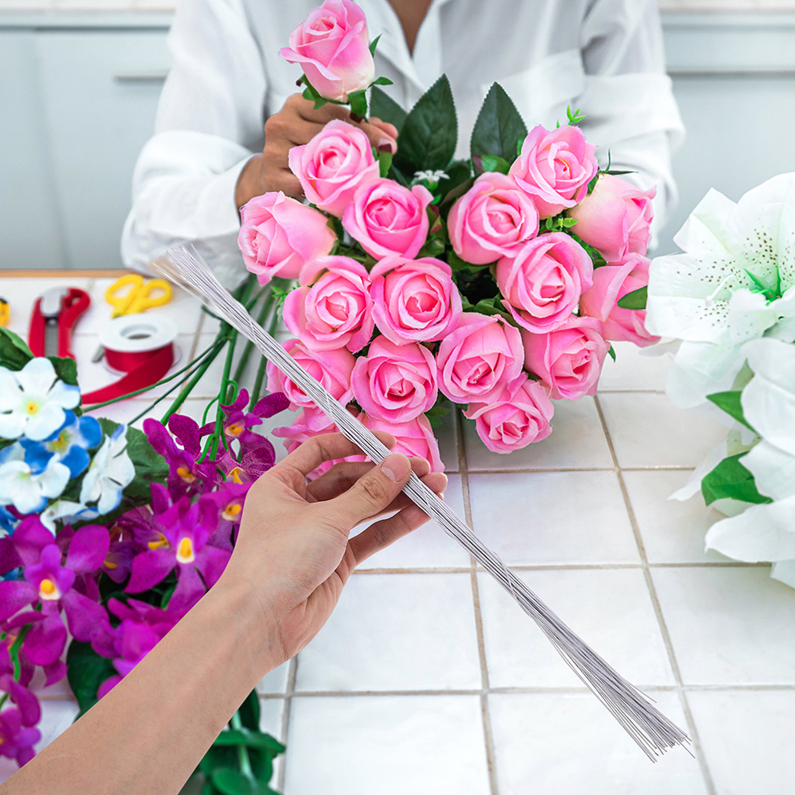 250Pcs Craft Flower Wire Stems – Wire Stem Florist recenzja i cena