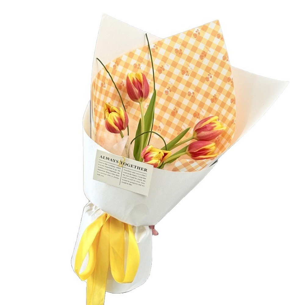 Rose Grid Print Thick White Kr – Flower Wrap Kraft recenzja i cena
