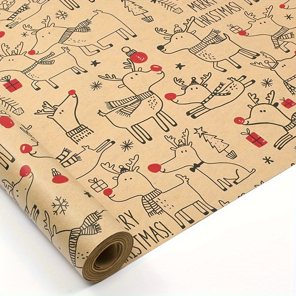 1roll Vintage Reindeer Kraft W – Flower Wrap Kraft recenzja i cena