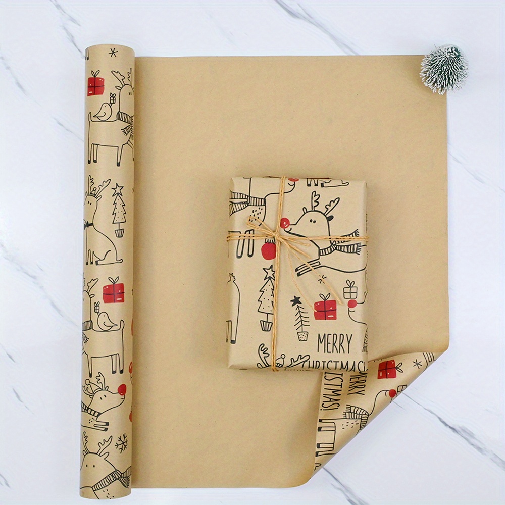 1roll Vintage Reindeer Kraft W – Flower Wrap Kraft recenzja i cena