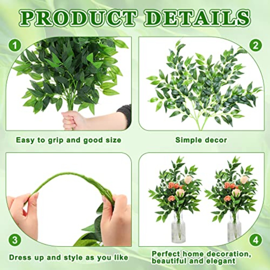 Pcs Artificial Italian Ruscus  – Ruscus Stem Faux recenzja i cena