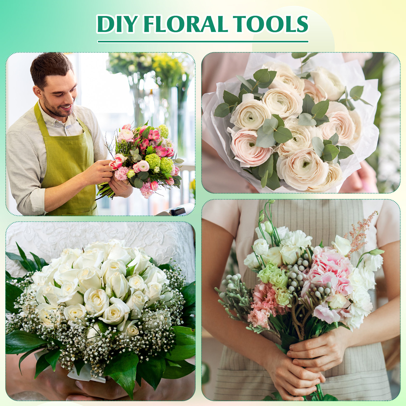 1Set Flower Arranging Supplies – Wire Stem Florist recenzja i cena
