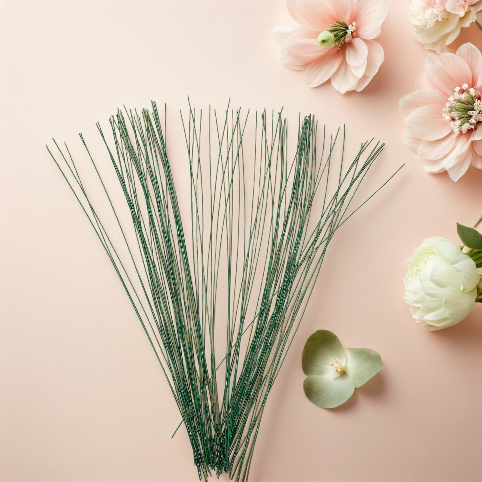 100Pcs Floral Stem Wire Green  – Wire Stem Florist recenzja i cena