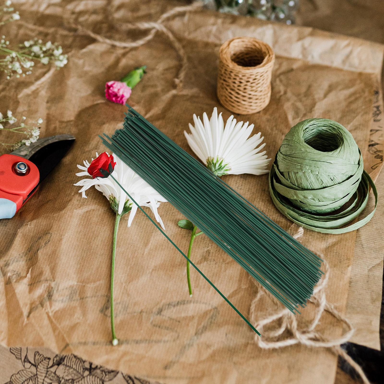 Floral Stem Wire Green Decorat – Wire Stem Florist recenzja i cena