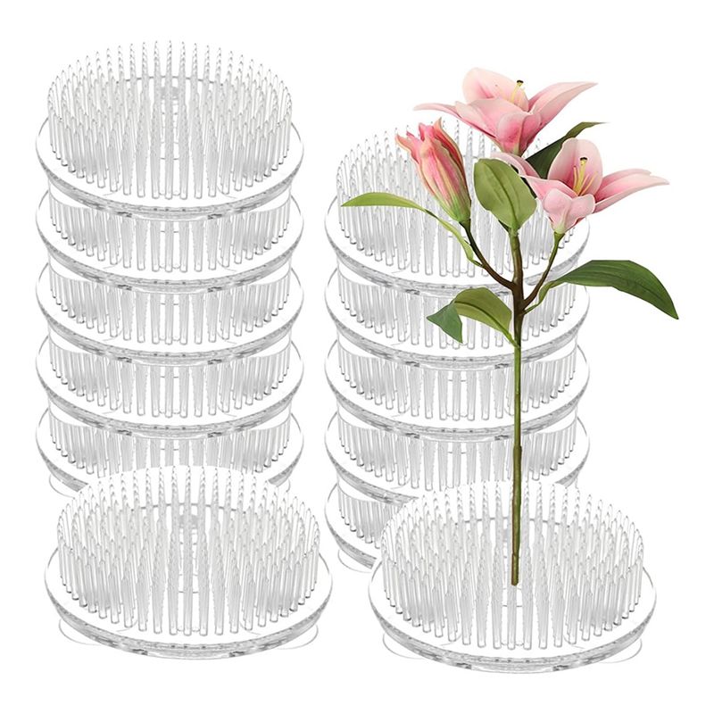 Set Of 12 Clear Plastic Pin Fr – Flower Frog Pin recenzja i cena