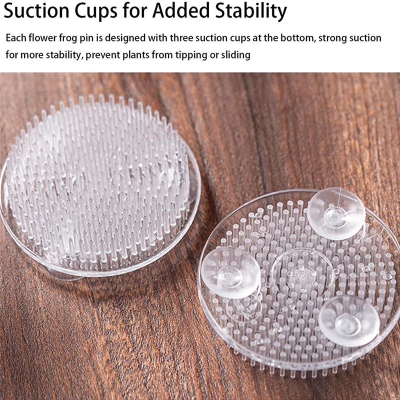 Set Of 12 Clear Plastic Pin Fr – Flower Frog Pin recenzja i cena
