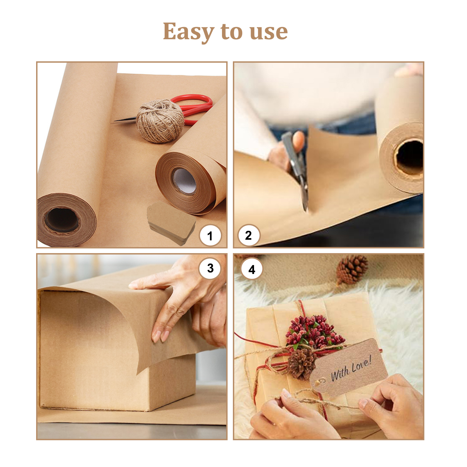 EcoFriendly Brown Kraft Paper  – Flower Wrap Kraft recenzja i cena