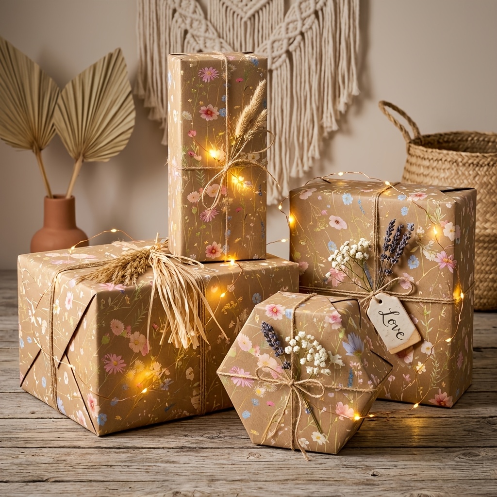 1 Roll of Vintage Forest Flora – Flower Wrap Kraft recenzja i cena