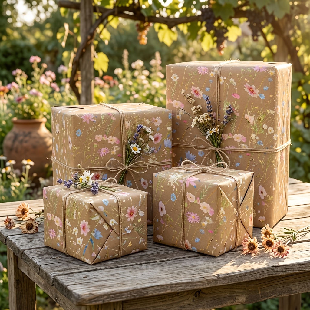 1 Roll of Vintage Forest Flora – Flower Wrap Kraft recenzja i cena