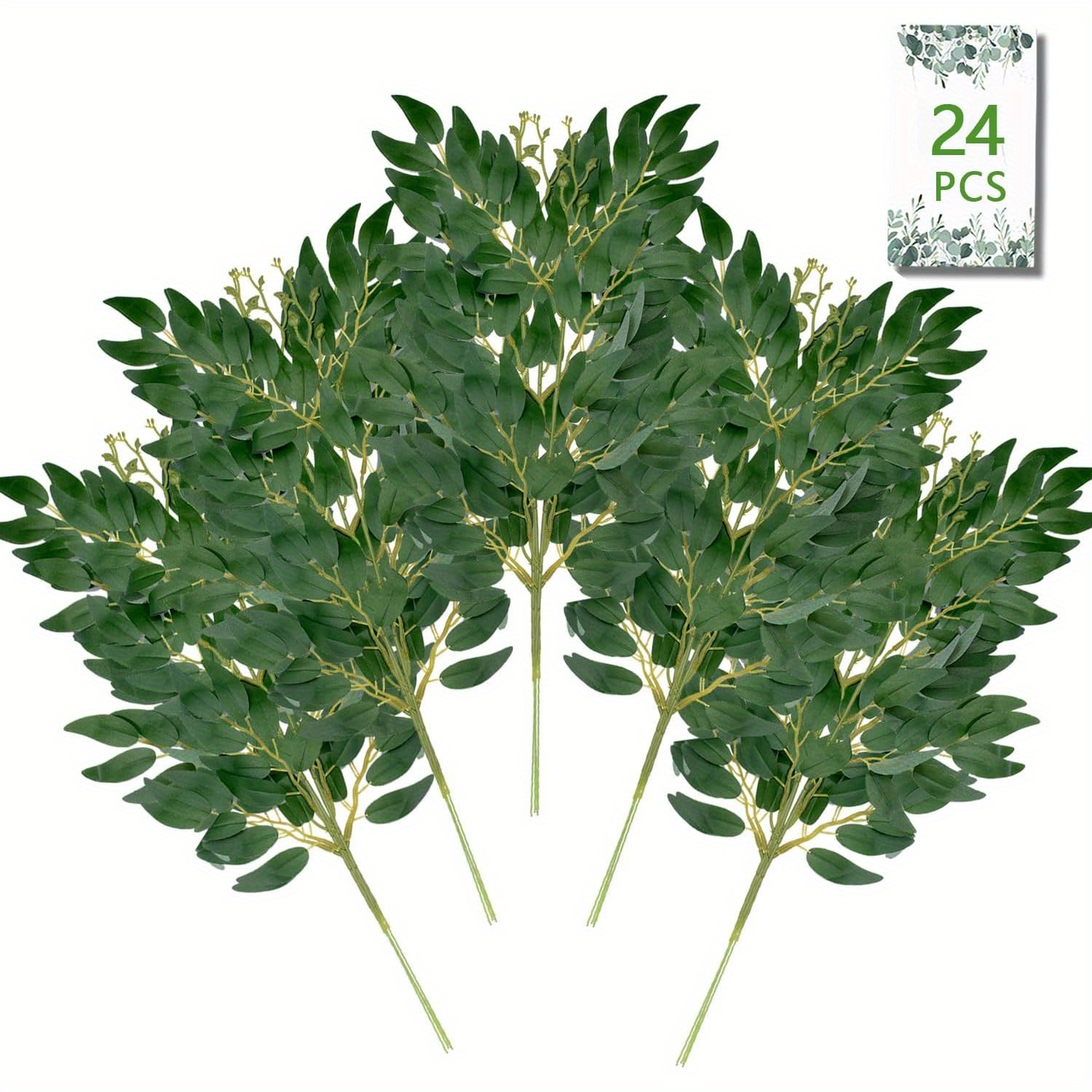 24Pcs Artificial Italian Ruscu – Ruscus Stem Faux recenzja i cena