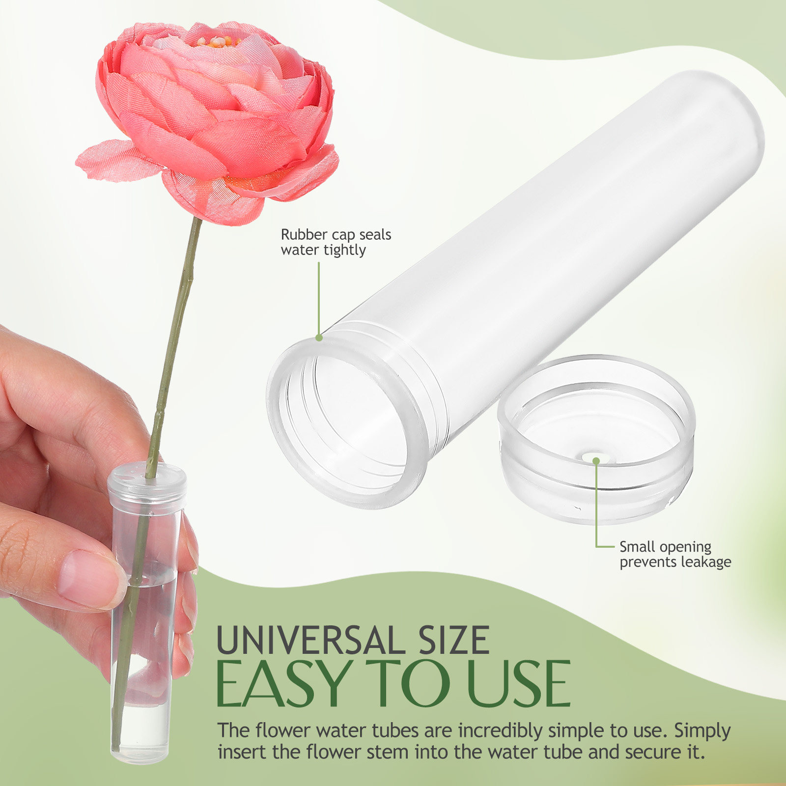 100Pcs Flower Water Tubes Leak – Anda Florist Supply recenzja i cena