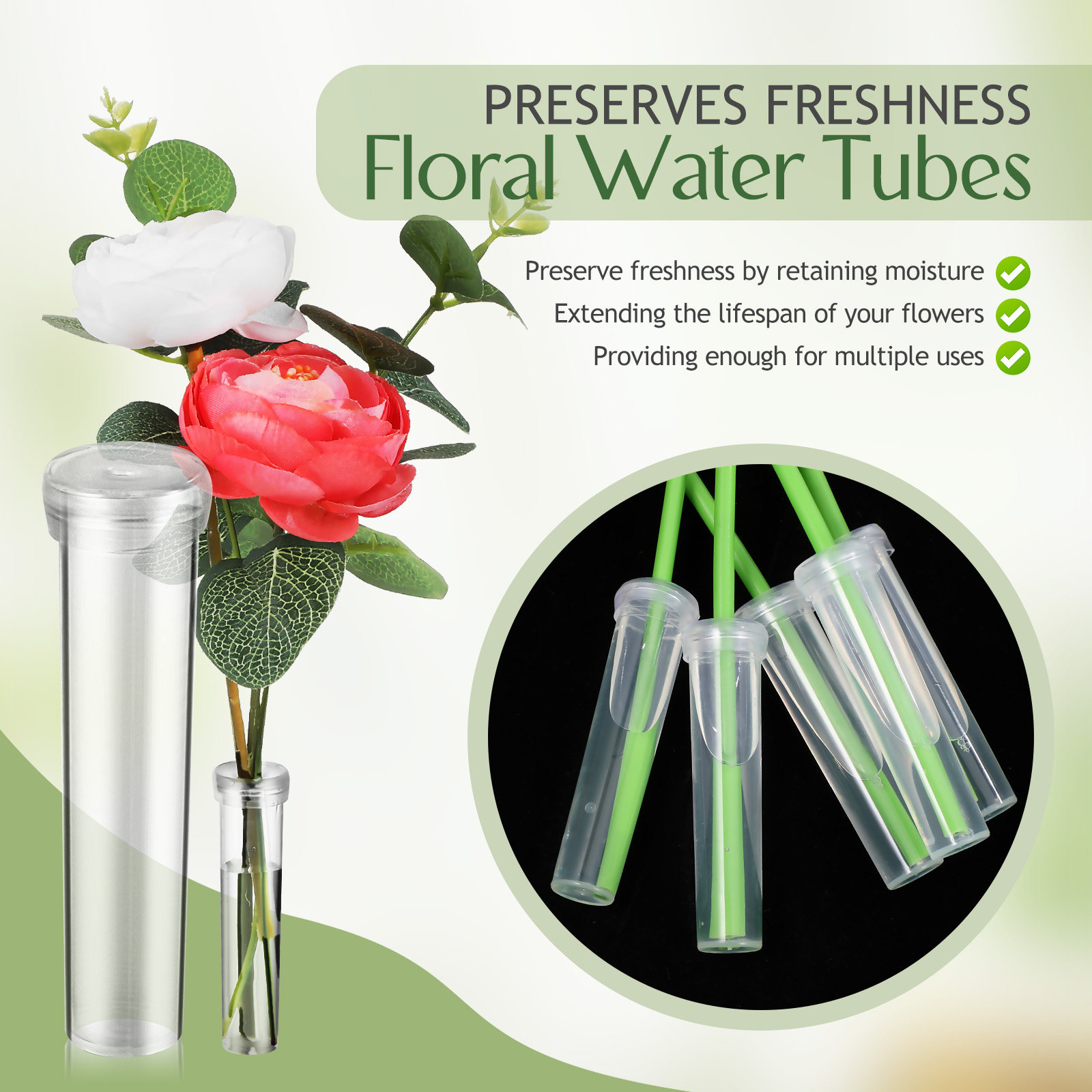 100Pcs Flower Water Tubes Leak – Anda Florist Supply recenzja i cena