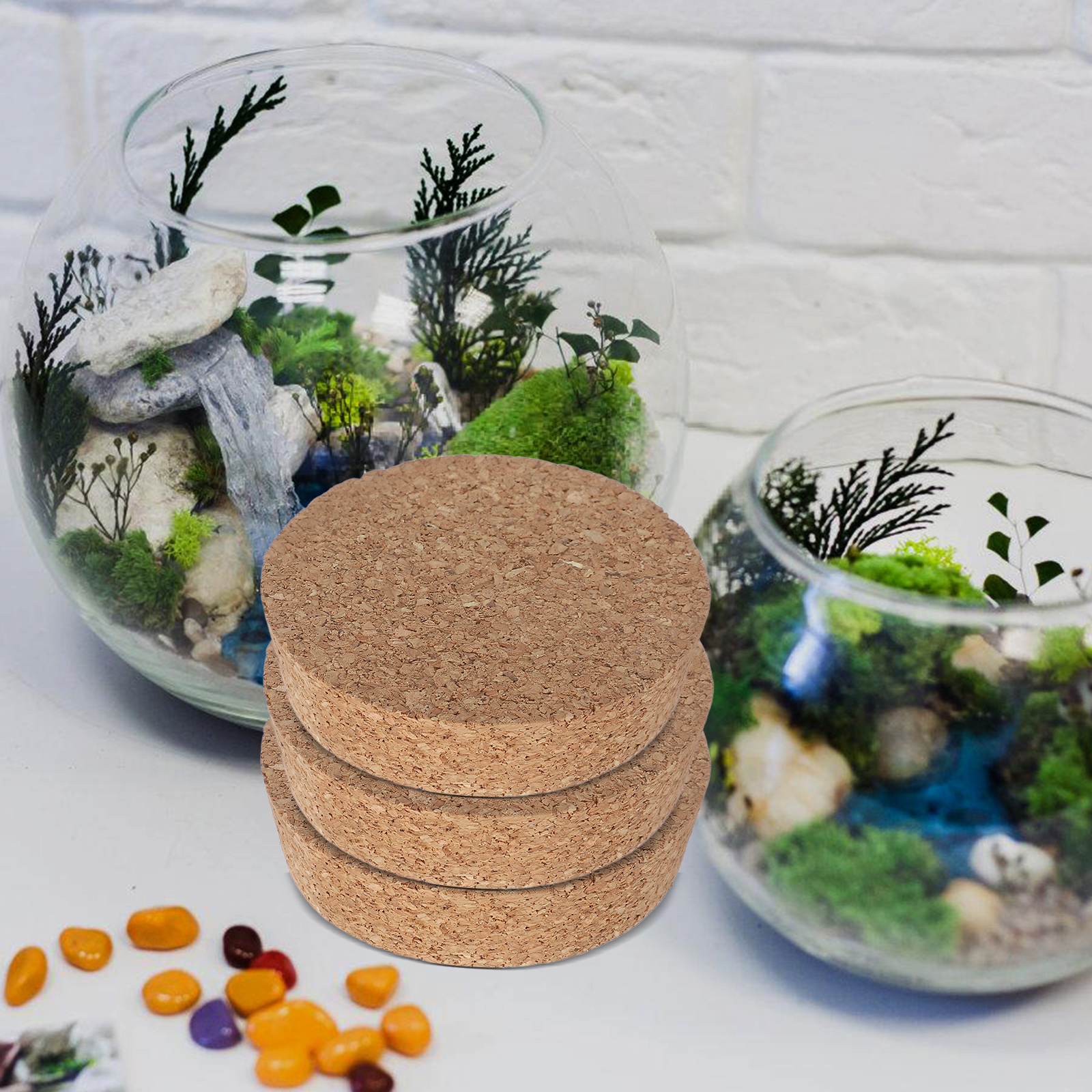 6 pcs Cork Lids For Glass Flow – Florist Supply Vases recenzja i cena