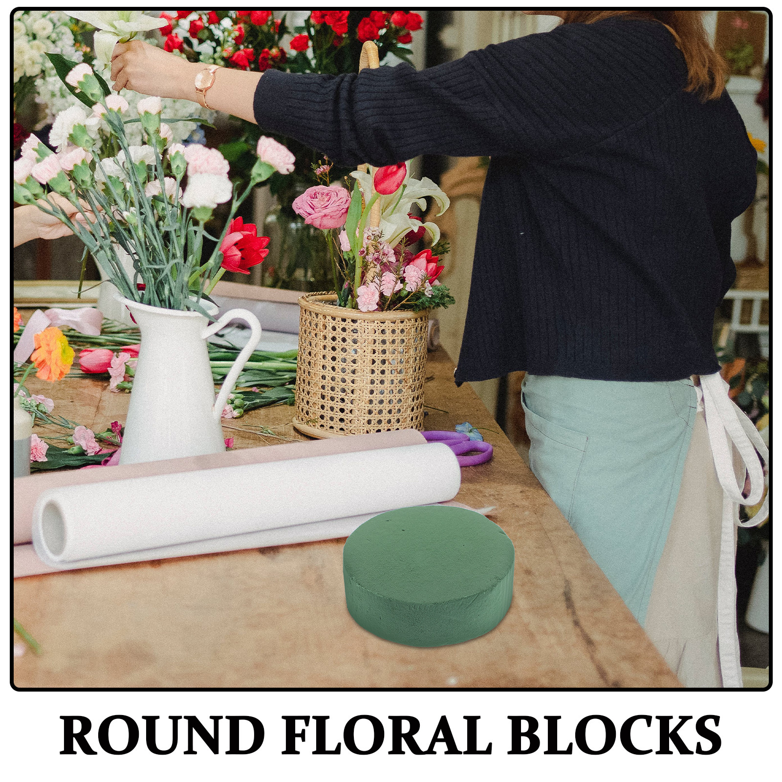 6Pcs Round Floral Foam Blocks  – Anda Florist Supply recenzja i cena