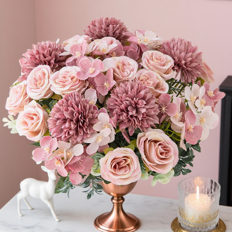 1/4pcs Artificial Flower Rose  – Florist Supply Vases recenzja i cena