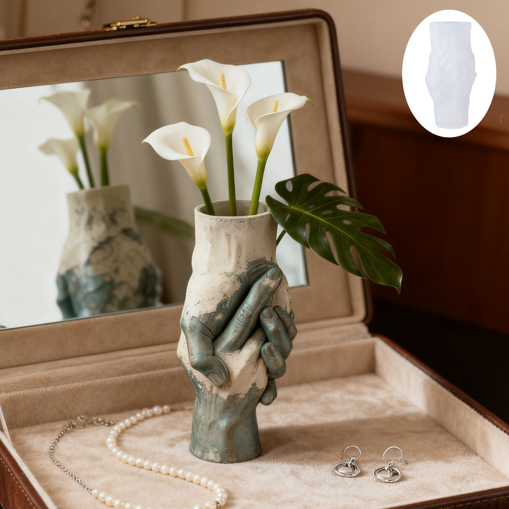 Artistic Hand-in-Hand Vase Sil – Florist Supply Vases recenzja i cena