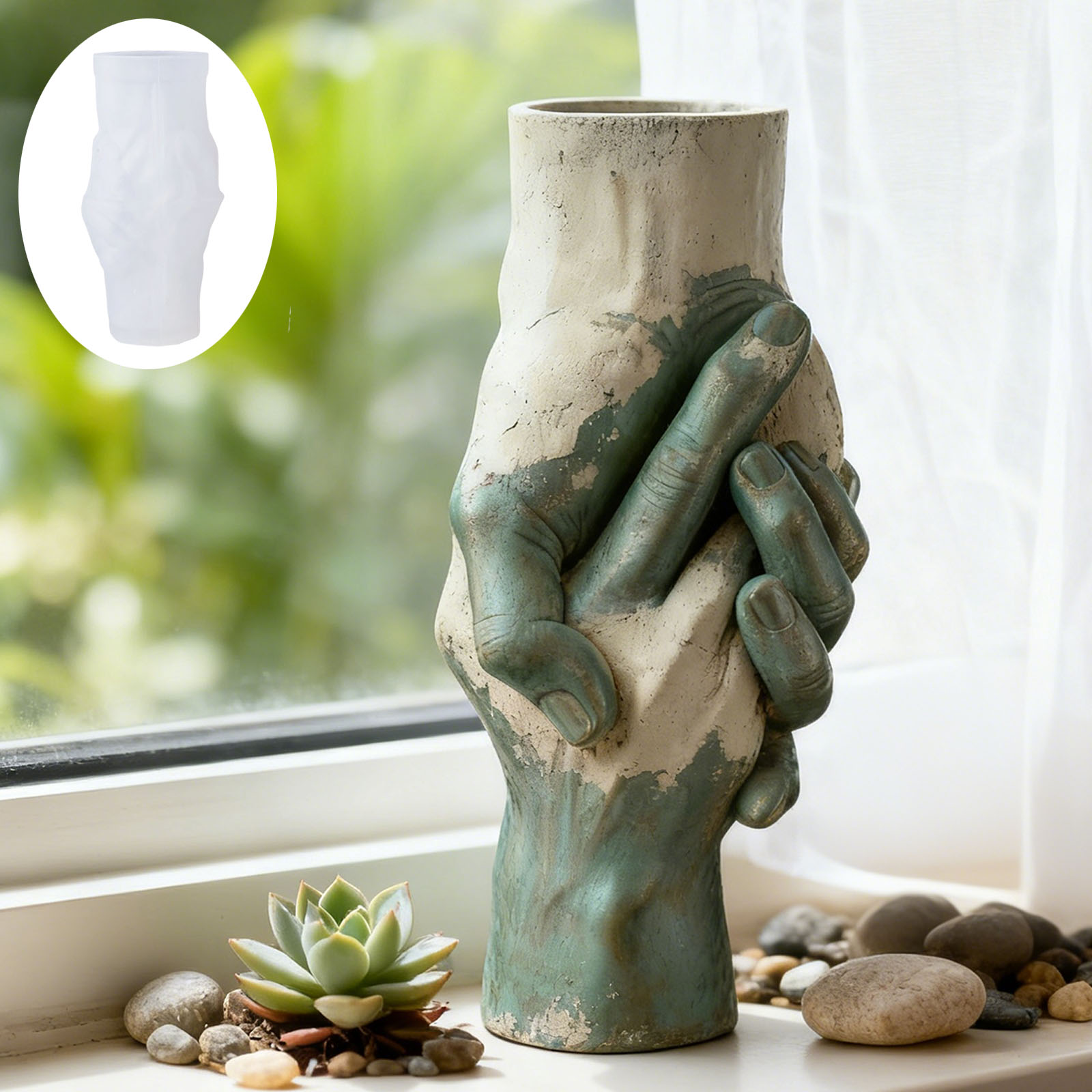 Artistic Hand-in-Hand Vase Sil – Florist Supply Vases recenzja i cena